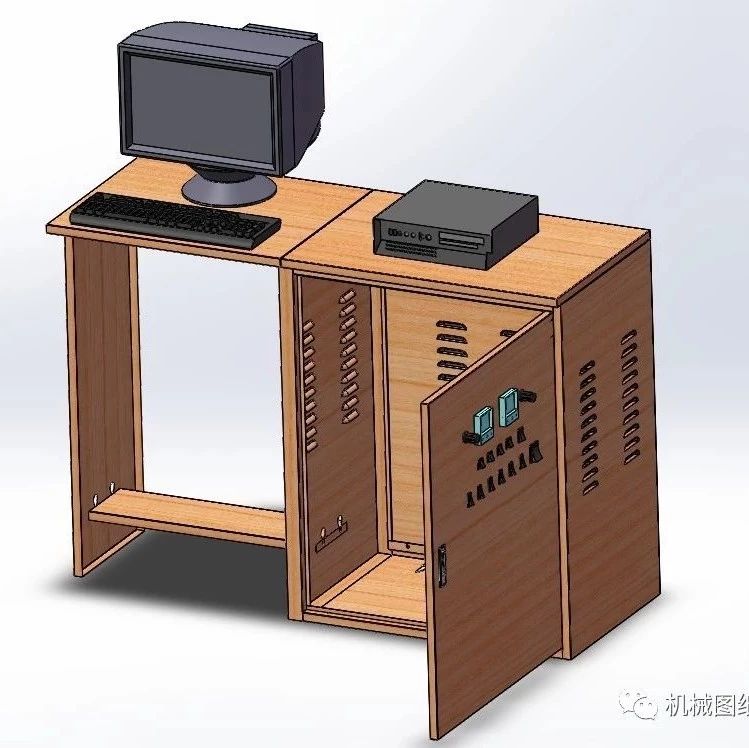 【工程机械】监控设备与工作台3D数模图纸 Solidworks设计