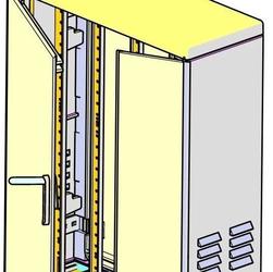 【工程机械】Telefon电话电缆柜钣金3D图纸 x_t格式