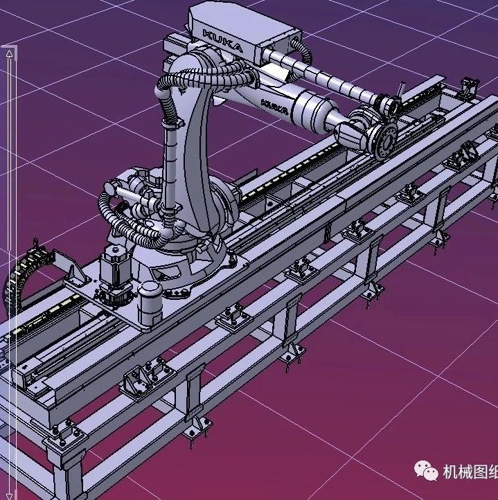 【机器人】机械臂行走台3D模型图纸 STEP格式