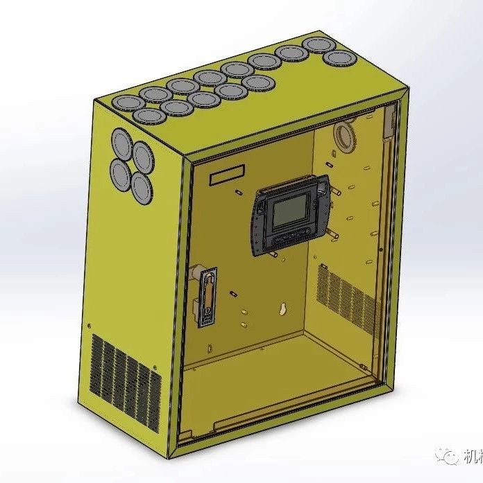 【工程机械】室内悬挂式机箱钣金结构3D图纸 Solidworks设计