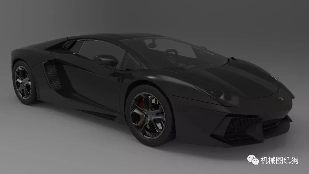【汽车轿车】兰博基尼 Lamborghini Aventador模型外壳3D图纸 STEP格式