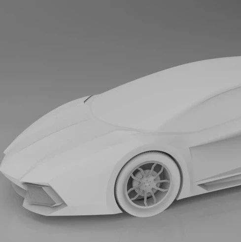 【汽车轿车】简易版 兰博基尼 Lamborghini Aventador模型外观3D图纸 
