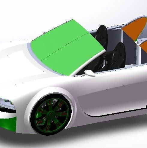 【汽车轿车】简易跑车外观模型3D图纸 x_t格式 SolidWorks设计