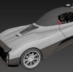 【汽车轿车】Pagani 帕加尼 Zonda跑车三维建模图纸 3ds bip格式 汽车3D模型图