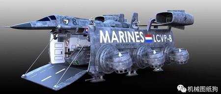 【海洋船舶】可飞行LCVP登陆艇概念模型3D图纸 Solidworks设计