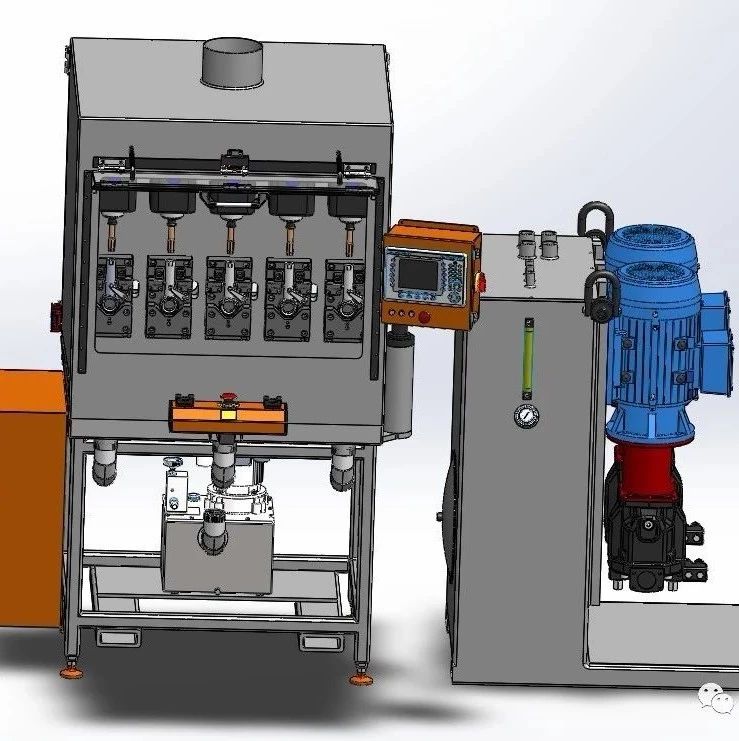 【工程机械】液压攻丝机3D数模图纸 Solidworks设计 附STEP格式