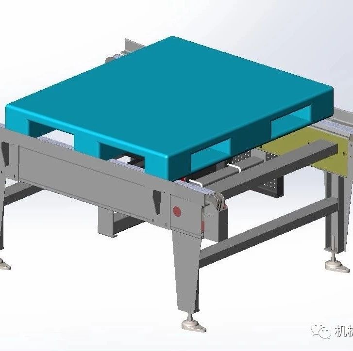 【非标数模】托盘链式输送机3D数模图纸 Solidworks设计