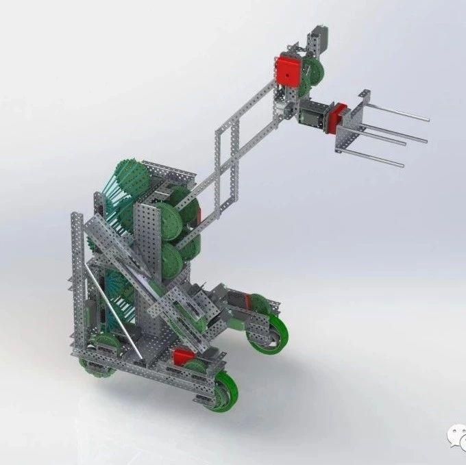 【机器人】2018 Vex Team 599c Robodox机器人车3D数模图纸 STEP格式