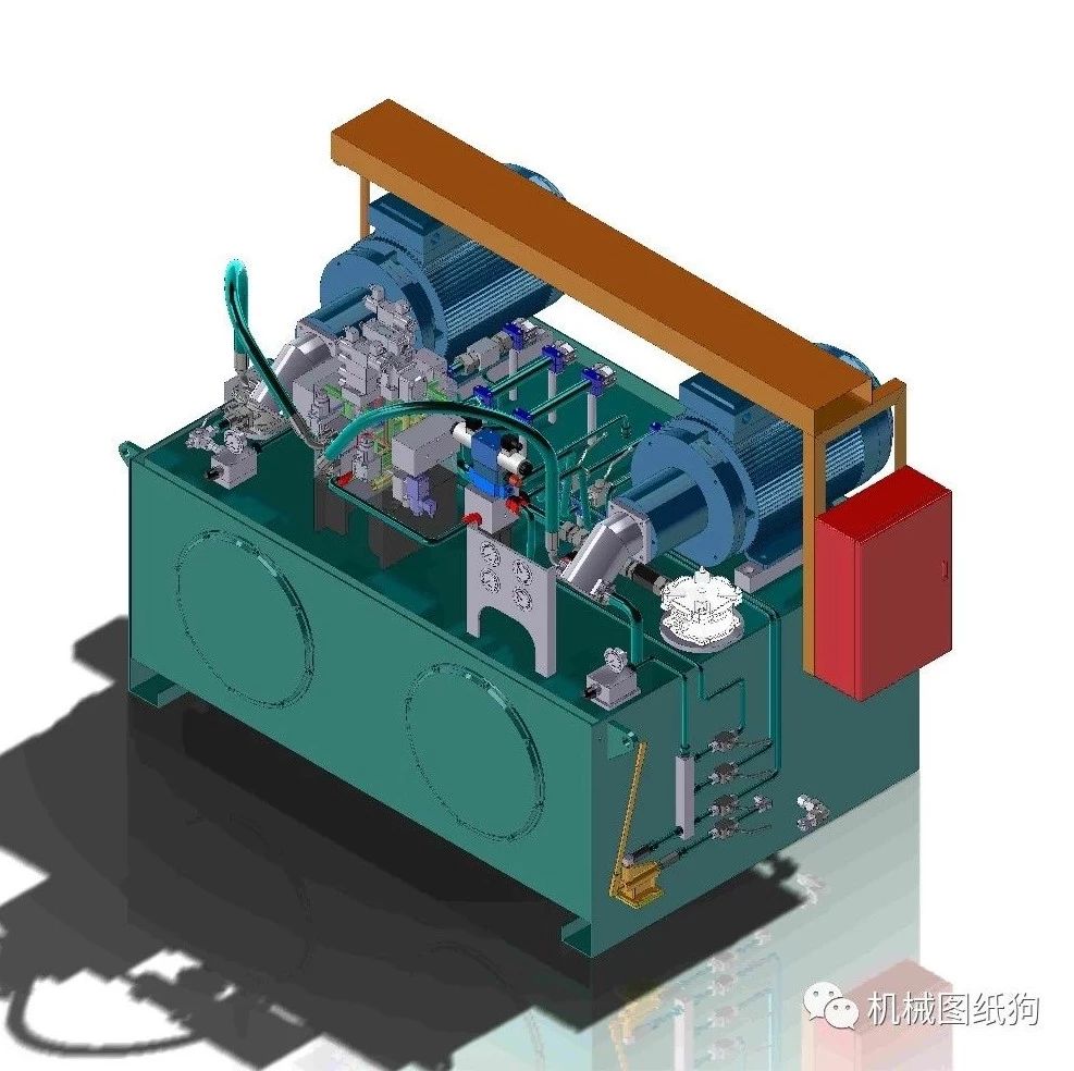 【工程机械】液压动力装置2000L模型3D图纸 x_t格式