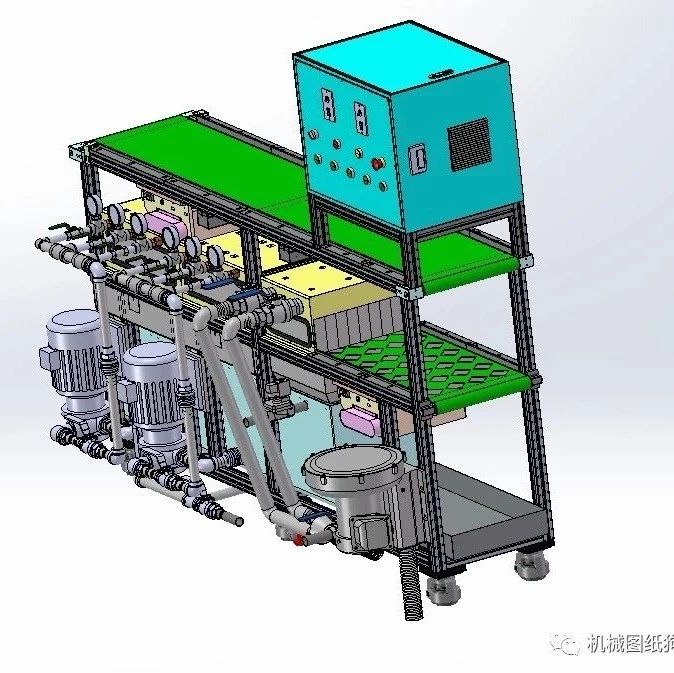 【非标数模】研磨上下料设备3D数模图纸 Solidworks设计