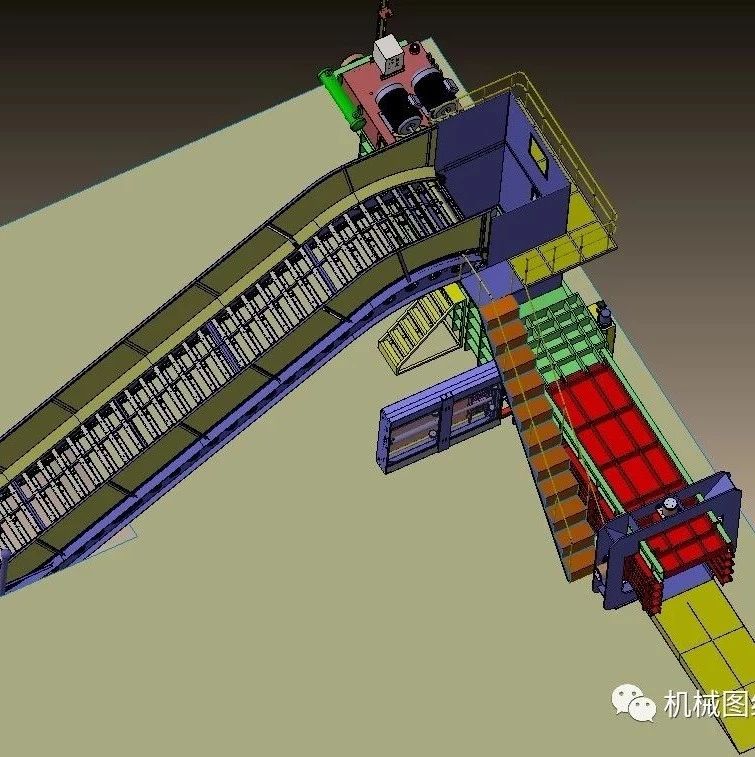 【非标数模】废纸皮全自动打包线3D数模图纸 Solidworks设计 附STEP