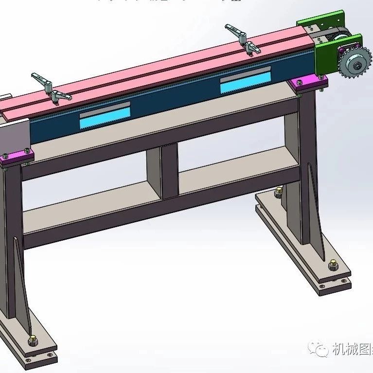 【非标数模】上料输送机3D数模图纸 Solidworks设计