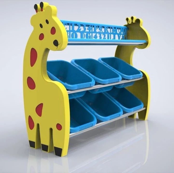 【生活艺术】Giraffe儿童玩具架3D数模图纸 STEP格式