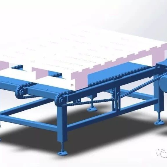 【非标数模】栈板输送线结构3D图纸 Solidworks设计