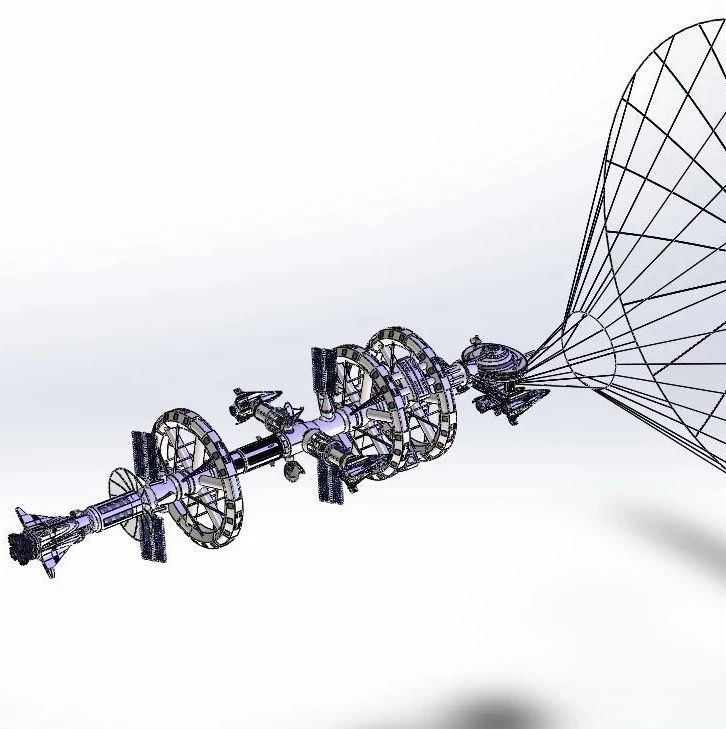 【飞行模型】Traveler Omega科幻宇宙时空飞船模型3D图纸 Solidworks设计