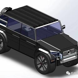 【汽车轿车】简易N-Wagon悍马造型越野车3D图纸 Solidworks设计