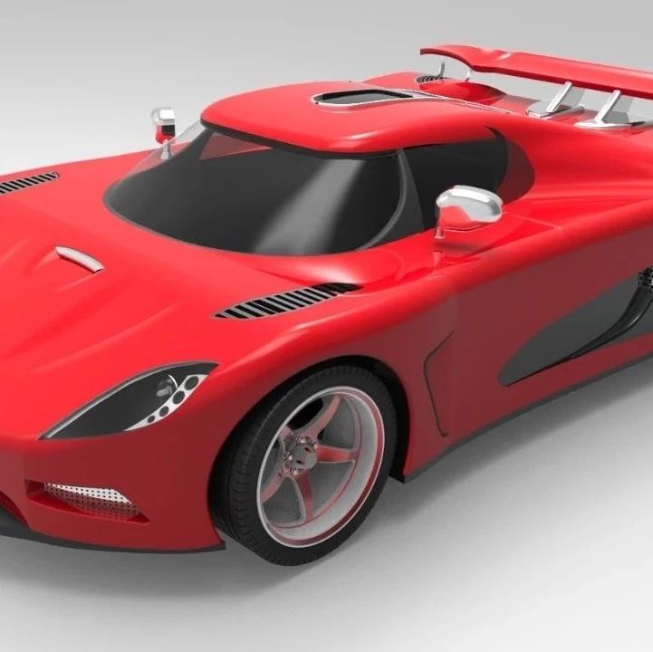 【汽车轿车】Koenigsegg Agera R跑车模型3D图纸 CREO设计 附bip渲染图