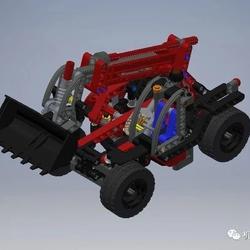 【工程机械】42061缩臂铲车拼装玩具模型3D图纸 INVENTROR设计