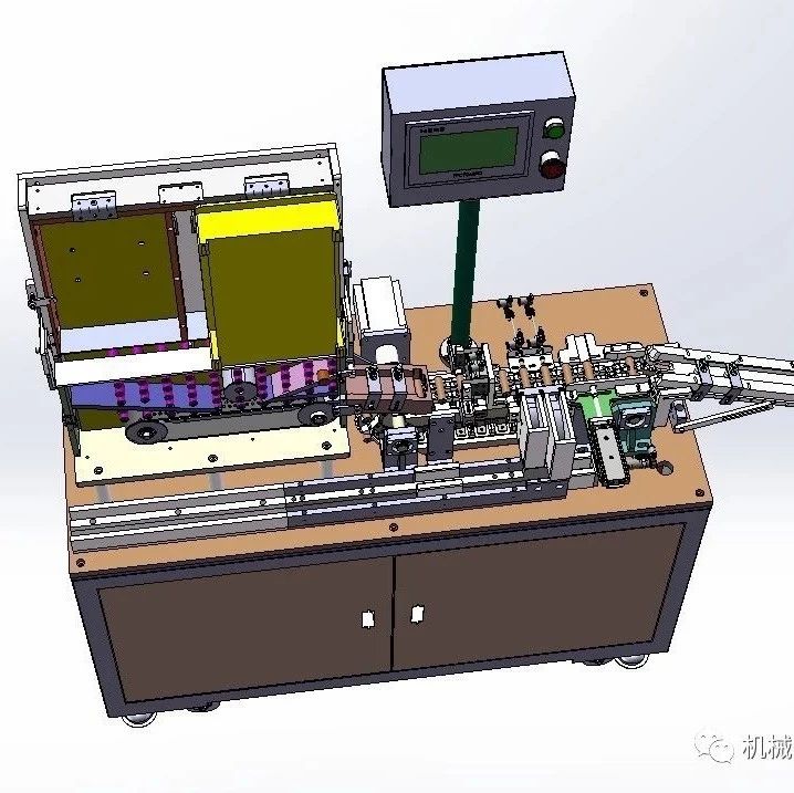 【非标数模】电池度电喷码一体机3D数模图纸 Solidworks设计