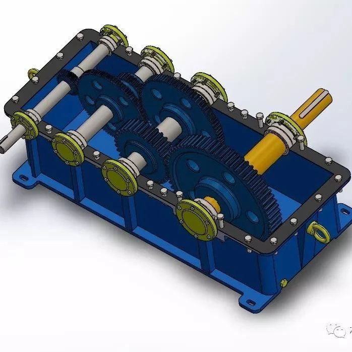 【差减变速器】ETEC三级减速器3D数模图纸 Solidworks设计 附PDF平面工程图