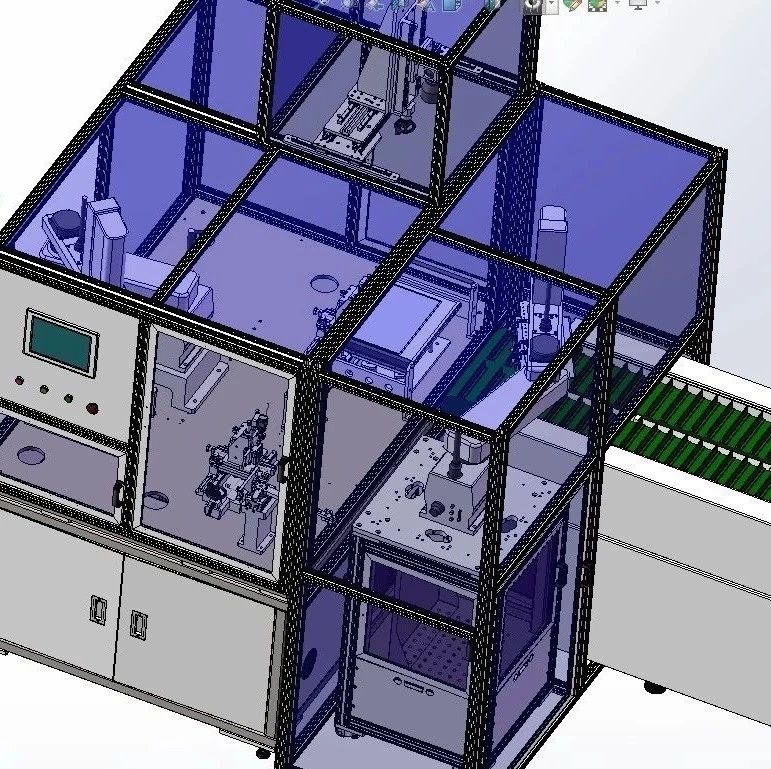 【非标数模】PCB测试机3D数模图纸 Solidworks设计