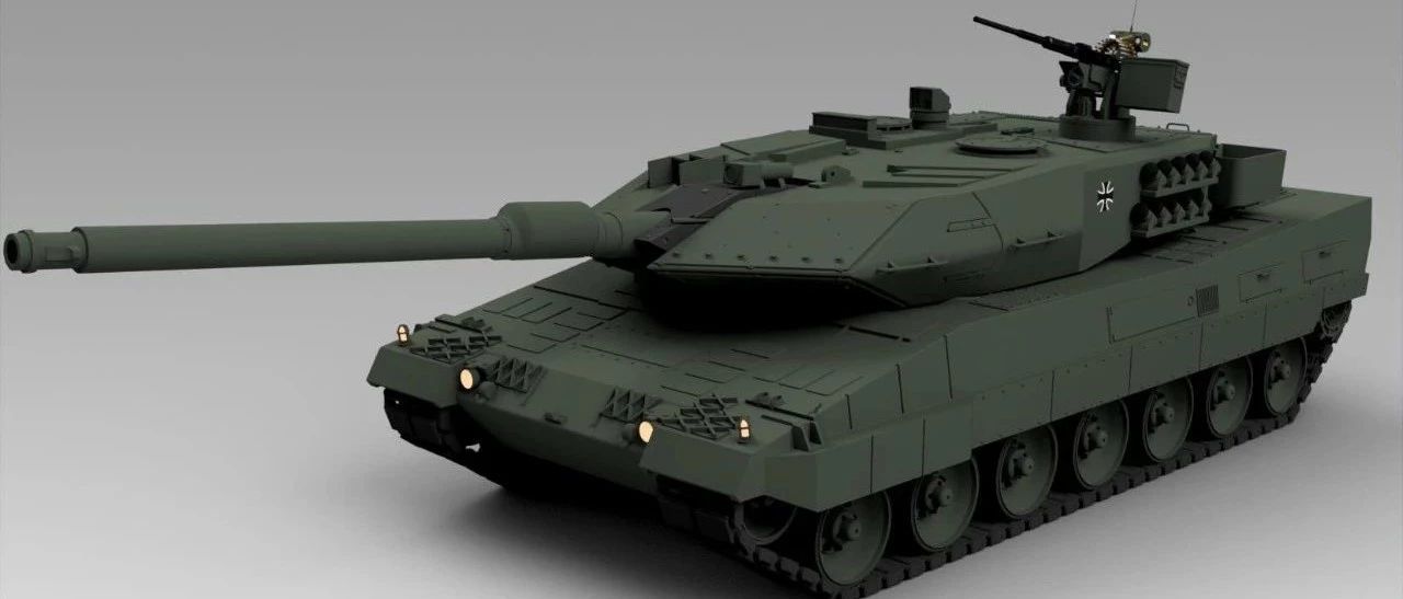 【武器模型】豹2 Leopard-2A6主战坦克模型3D图纸 STEP格式