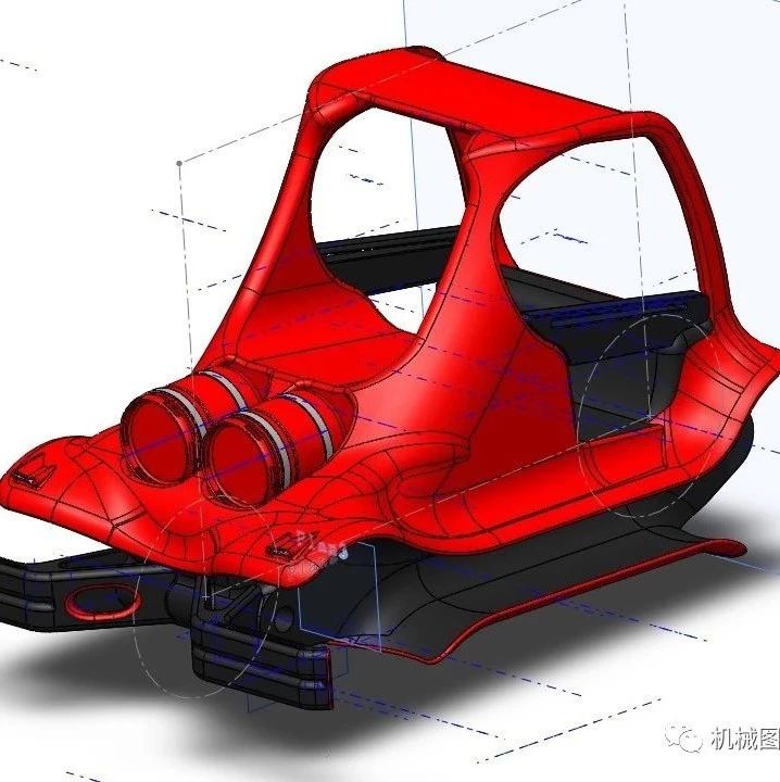 【工程机械】Fenwick创意叉车车顶壳模型3D图纸 Solidworks设计