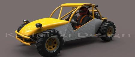 【卡丁赛车】Koltis钢架小车模型3D图纸 stp格式