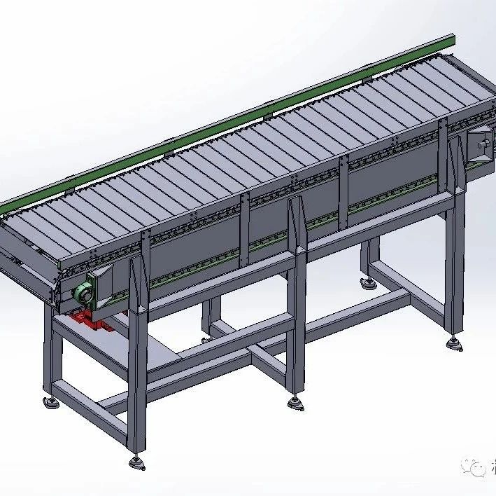 【工程机械】3m链板线3D数模图纸 Solidworks设计