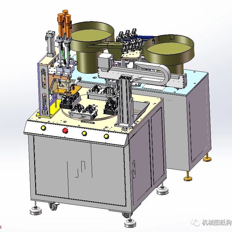 【非标数模】转盘式自动锁螺丝机3D图纸 附IGS STEP格式