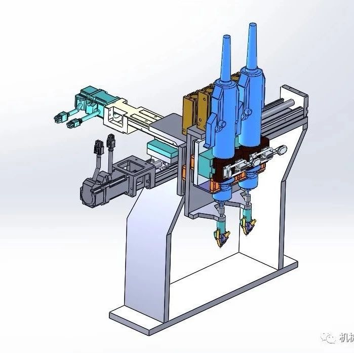 【非标数模】三轴自动打螺丝机机构3D数模图纸 Solidworks设计