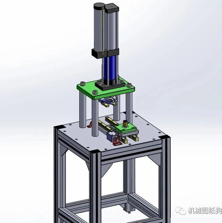 【非标数模】自动电池封盖机3D数模图纸 Solidworks设计