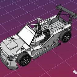 【其他车型】Tubecar钢管车皮卡车模型3D图纸 STP格式