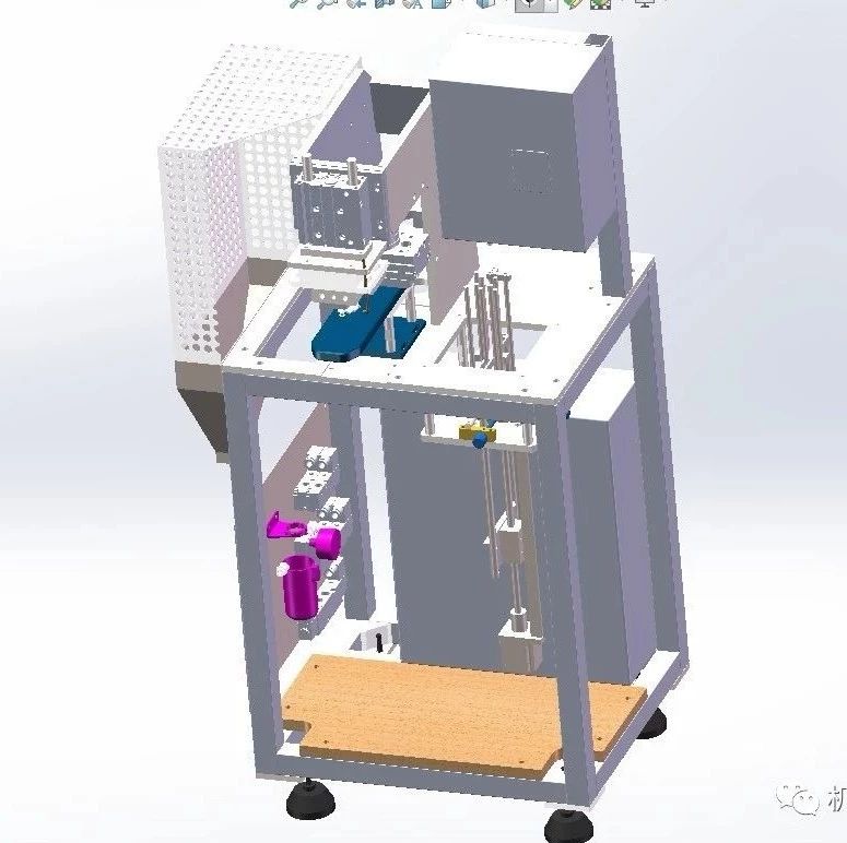 【非标数模】手套热转印机3D数模图纸 Solidworks设计