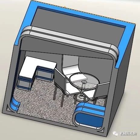 【生活艺术】Stall休闲小隔间模型3D图纸 Solidworks设计