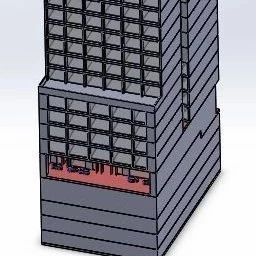 【生活艺术】简易多层建筑高层公寓模型3D图纸 Solidworks设计