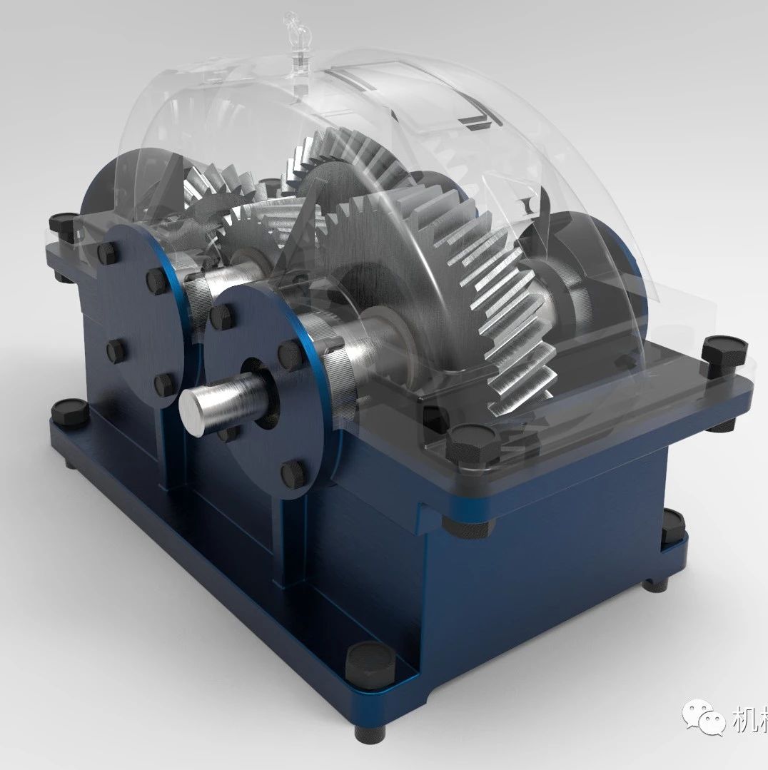 【差减变速器】多级斜齿轮锥齿轮减速器3D图纸 Solidworks设计 附STEP