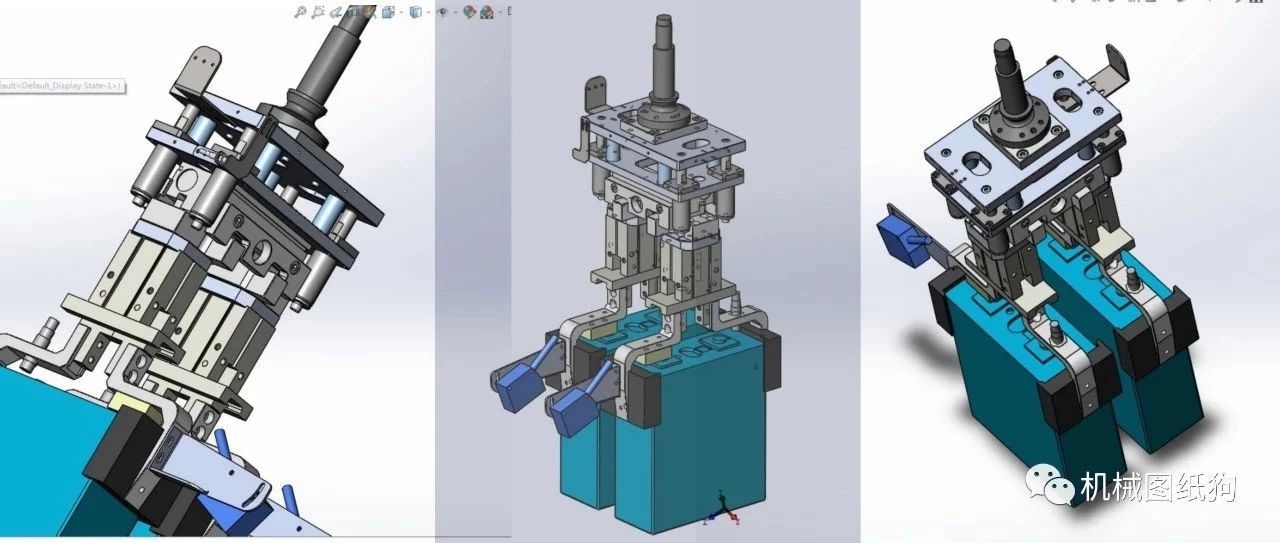 【非标数模】锂电池变距双夹爪新能源锂电池机器人夹爪3D图纸 Solidworks设计