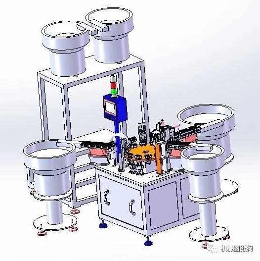 【非标数模】洗发水瓶盖组装机3D数模图纸 Solidworks设计