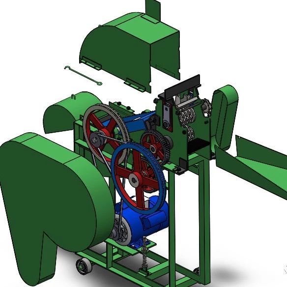 【农业机械】Chaff cutter饲料粉碎机3D数模图纸 Solidworks设计