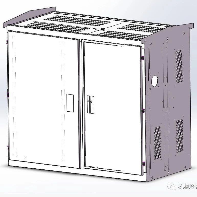 【工程机械】综合配电柜钣金机构3D图纸 Solidworks设计