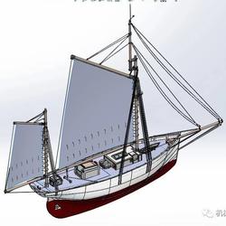 【海洋船舶】Seiz Kogn船舶帆船3D数模图纸 Solidworks设计