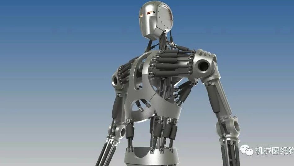 【机器人】仿人形机器人骨架3D图纸 INVENTOR 2014设计 附IGS STP格式