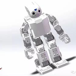 【机器人】Darwin达尔文仿真人形机器人外结构3D图纸 Solidworks2015设计