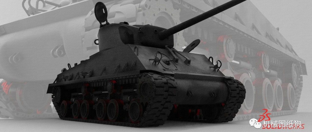 【武器模型】M4 A3E8 Sherman中型坦克3D数模图纸 Solidworks设计