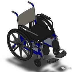 【医疗器械】医疗电动轮椅模型3D图纸 Solidworks设计