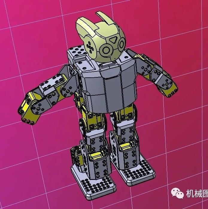 【机器人】Mini机器人钣金结构3D数模图纸 STEP格式
