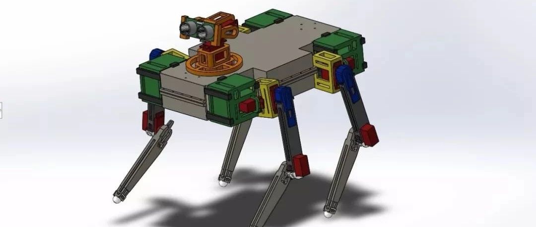 【机器人】小小机器狗玩具模型3D图纸 Solidworks设计