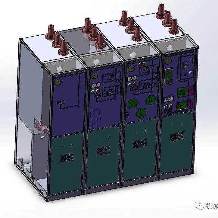 【工程机械】分箱式充气柜钣金结构3D图纸 Solidworks设计