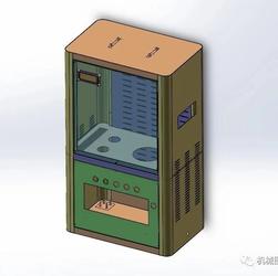 【工程机械】通信光缆箱体钣金结构3D图纸 Solidworks设计